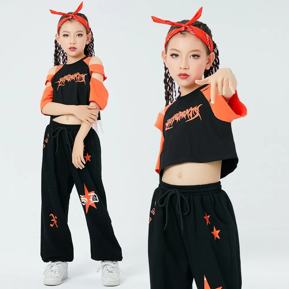Abbigliamento per la danza jazz Ragazze alla moda e alla moda Abbigliamento per bambini hip-hop Abbigliamento per spettacoli di