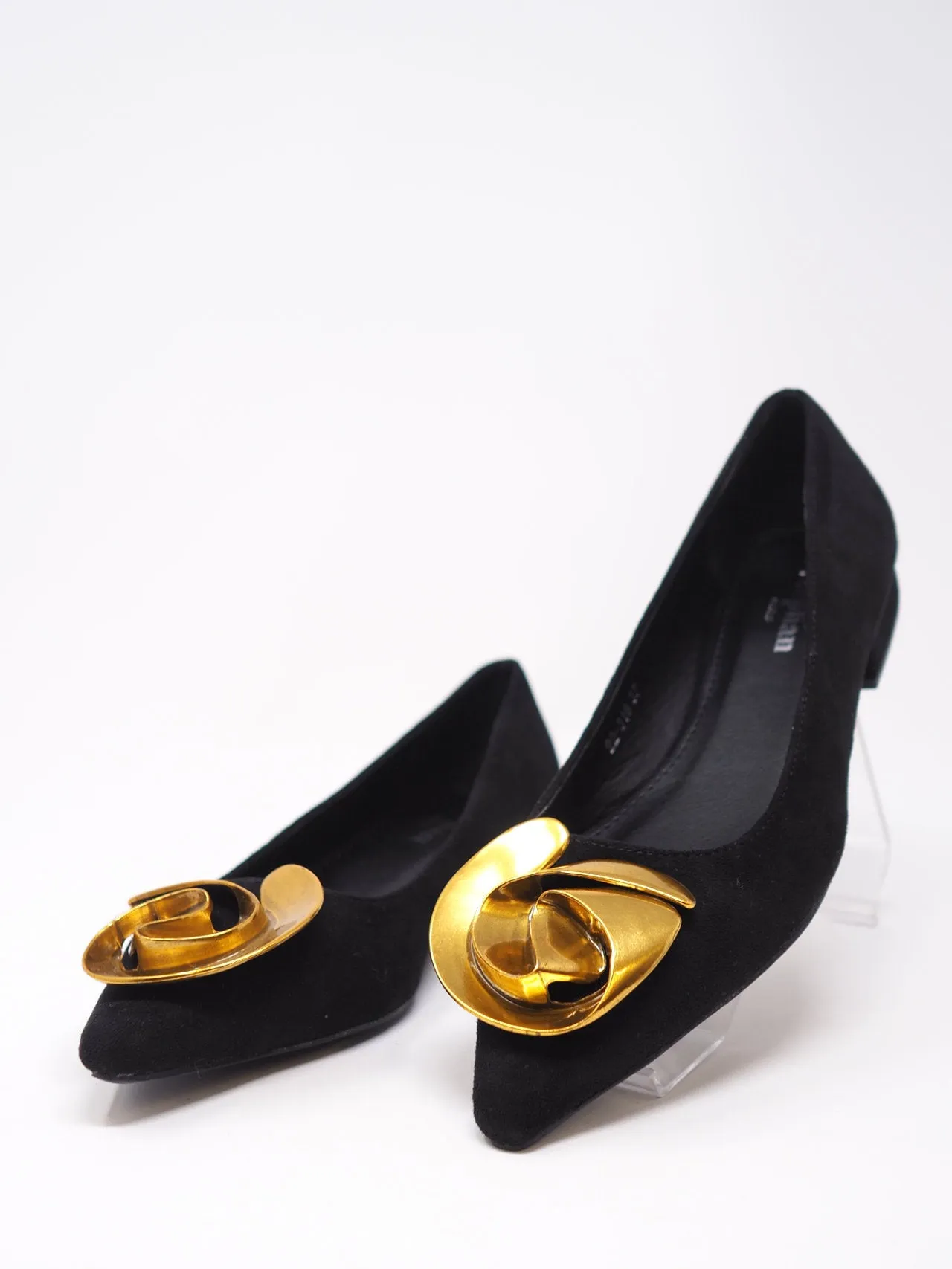 Ballerine con rosa in metallo