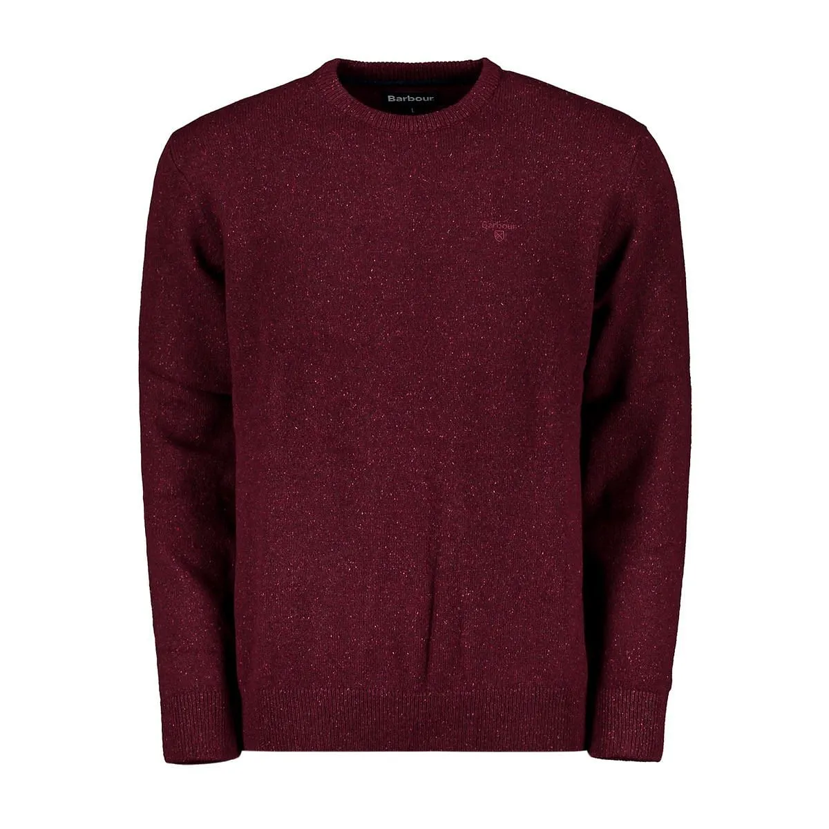      BARBOUR MAGLIONE GIROCOLLO IN LANA MARMORIZZATO  