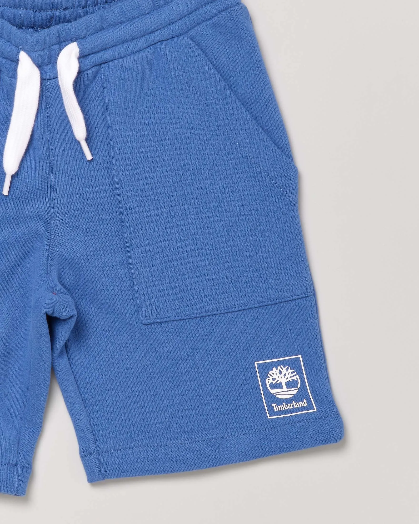 Bermuda avio in felpa di cotone con logo piccolo stampato 6-12 anni