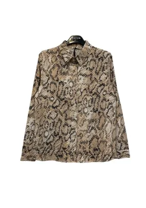 Camicia donna fantasia 287571 beige
