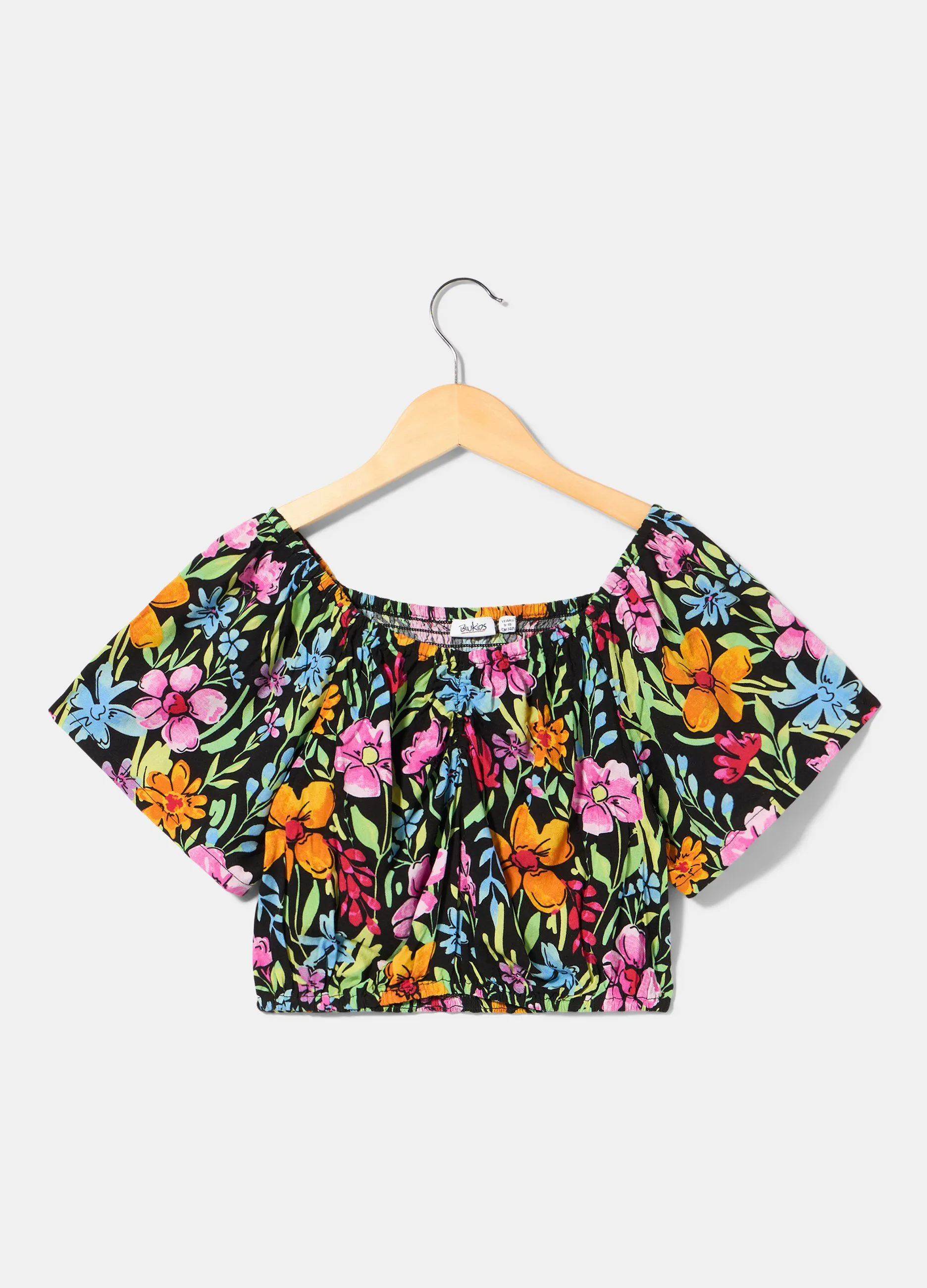 Camicia in viscosa modello cropped ragazza