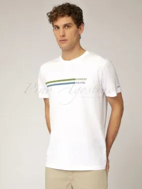 HARMONT BLAINE T-shirt manica corta lettering e righe Regular Fit