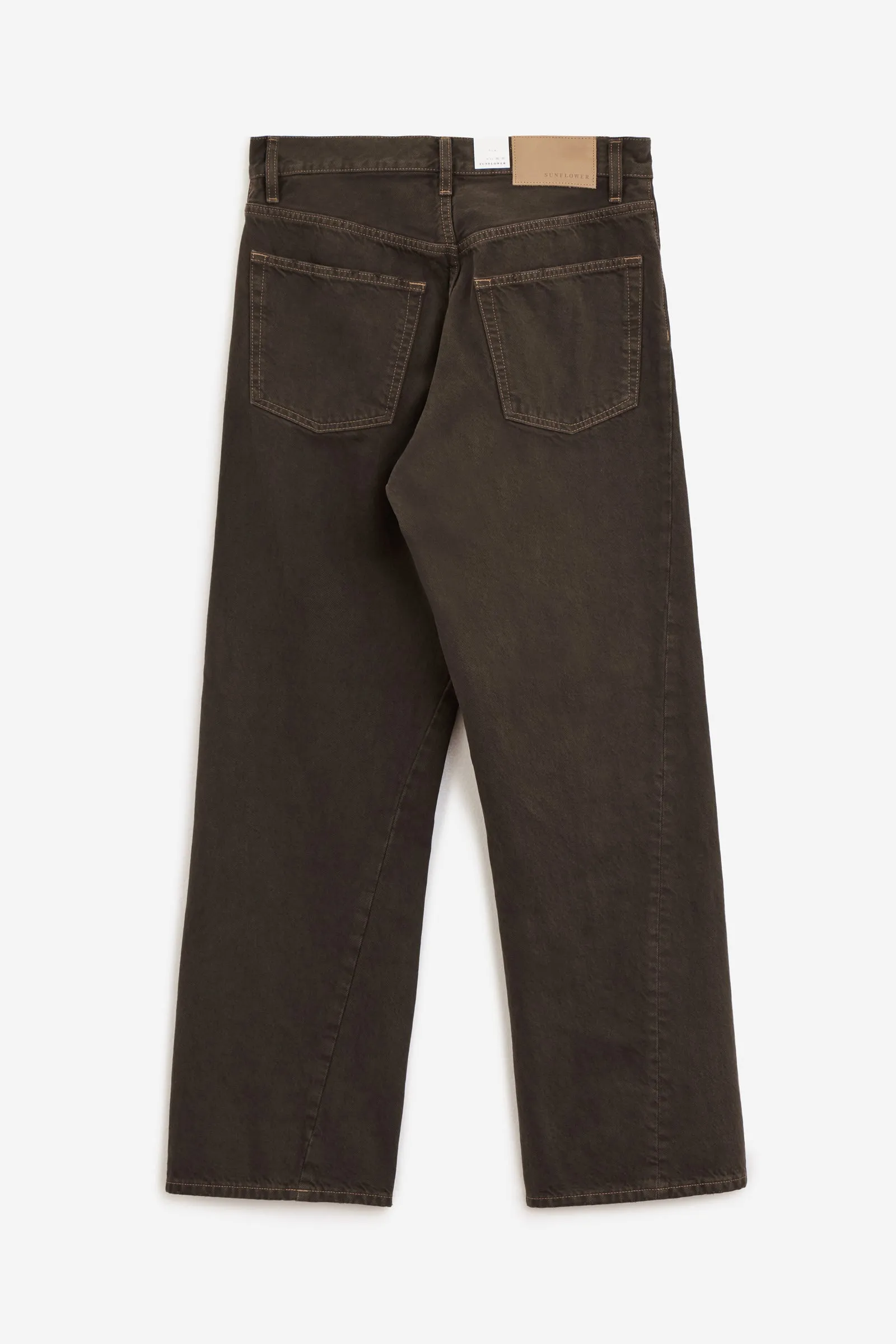 Jeans WIDE TWIST in cotone marrone