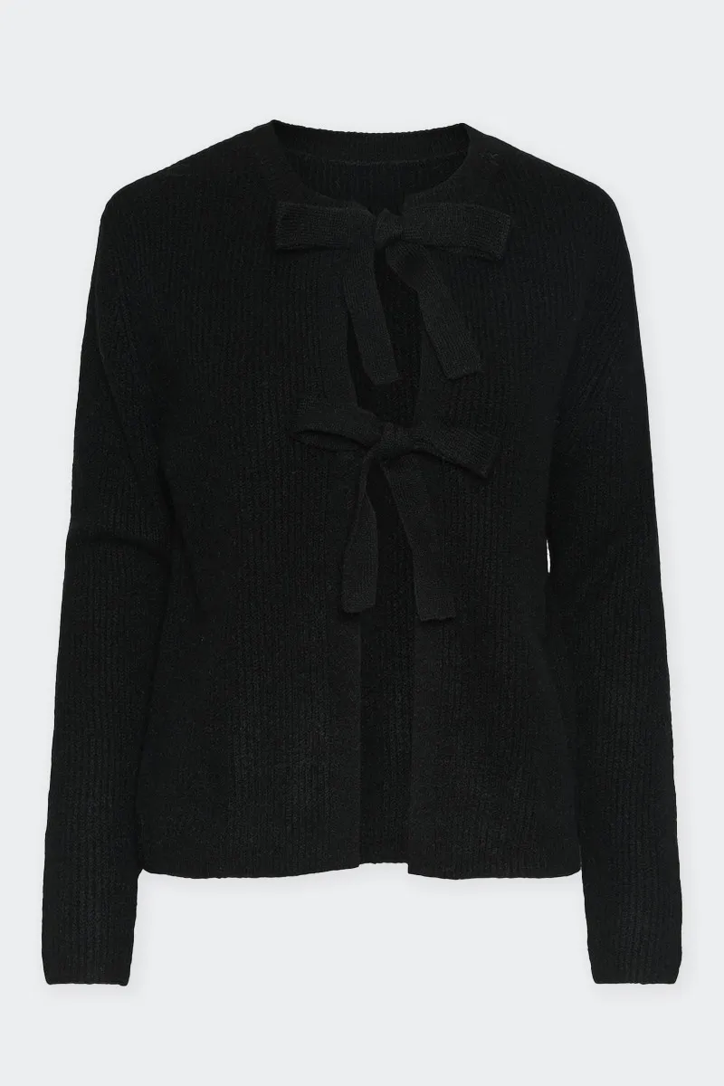 MAGLIONE REVERSIBILE A FIOCCO NERO