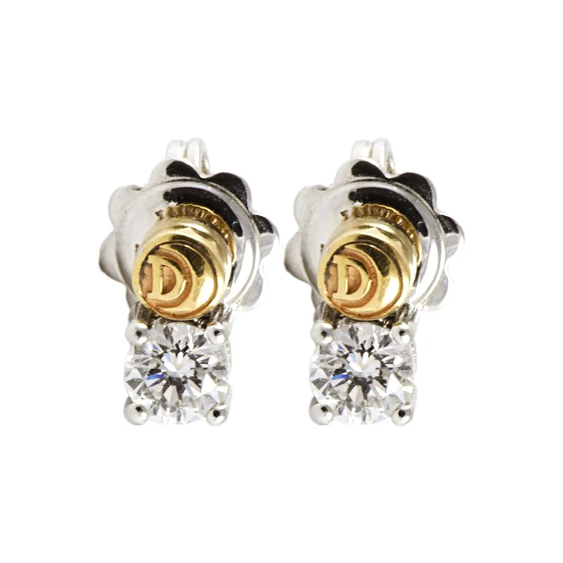 ORECCHINI IN ORO BIANCO E DIAMANTI CT 0,50