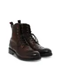 Polacco Jp David STILE INGLESE in pelle cuoio e marrone
