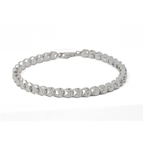 SARNIORO Bracciale in oro bianco 18 Kt a catena rolò