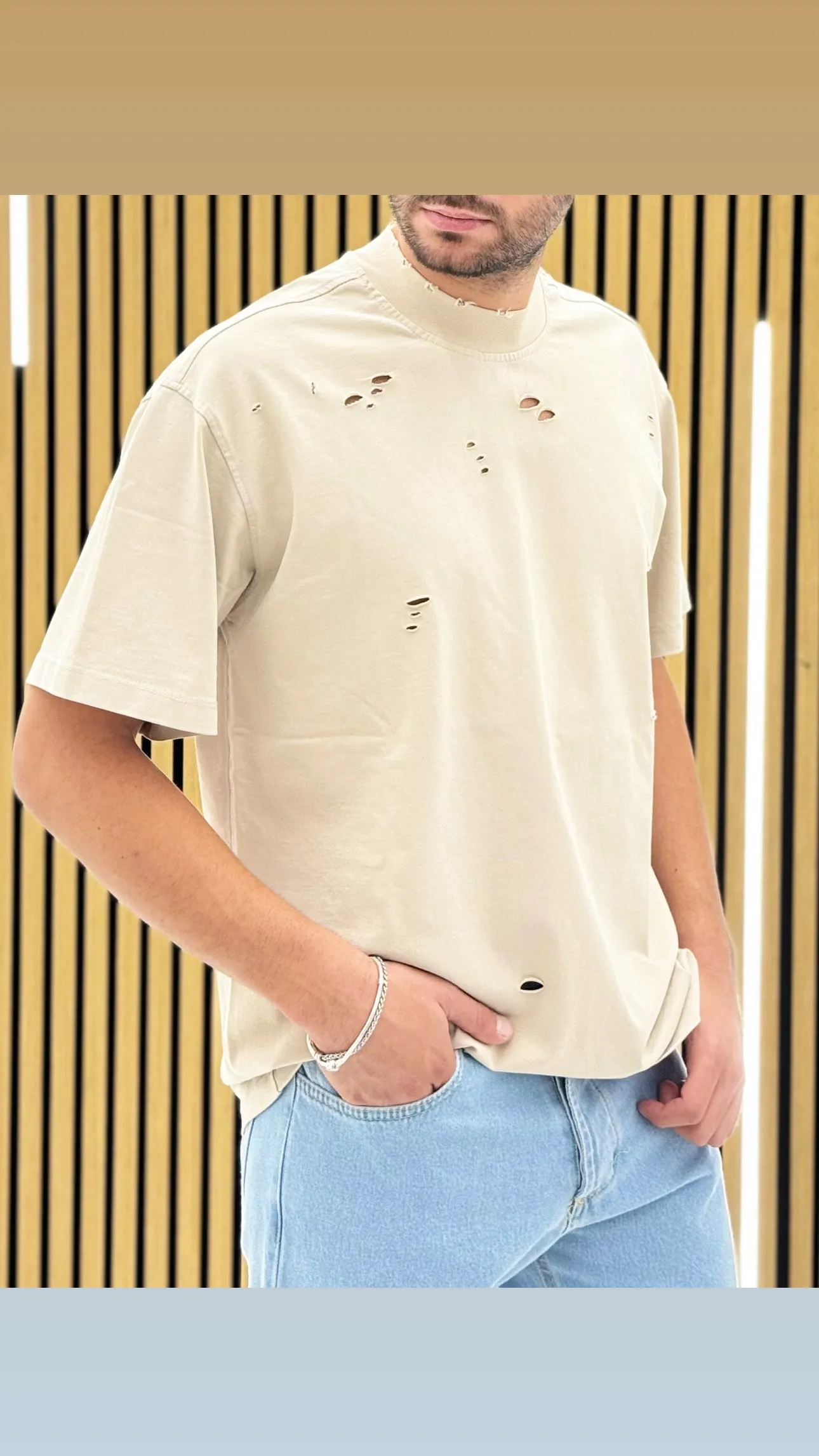 T-shirt Mezzo Collo Tagliata