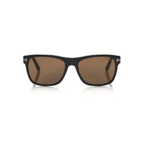 Tom Ford - Giulio Sunglasses - Occhiali Morbido Quadrato - Nero Lucido Marroni - FT0698 - Occhiali da Sole - Tom Ford Eyewear