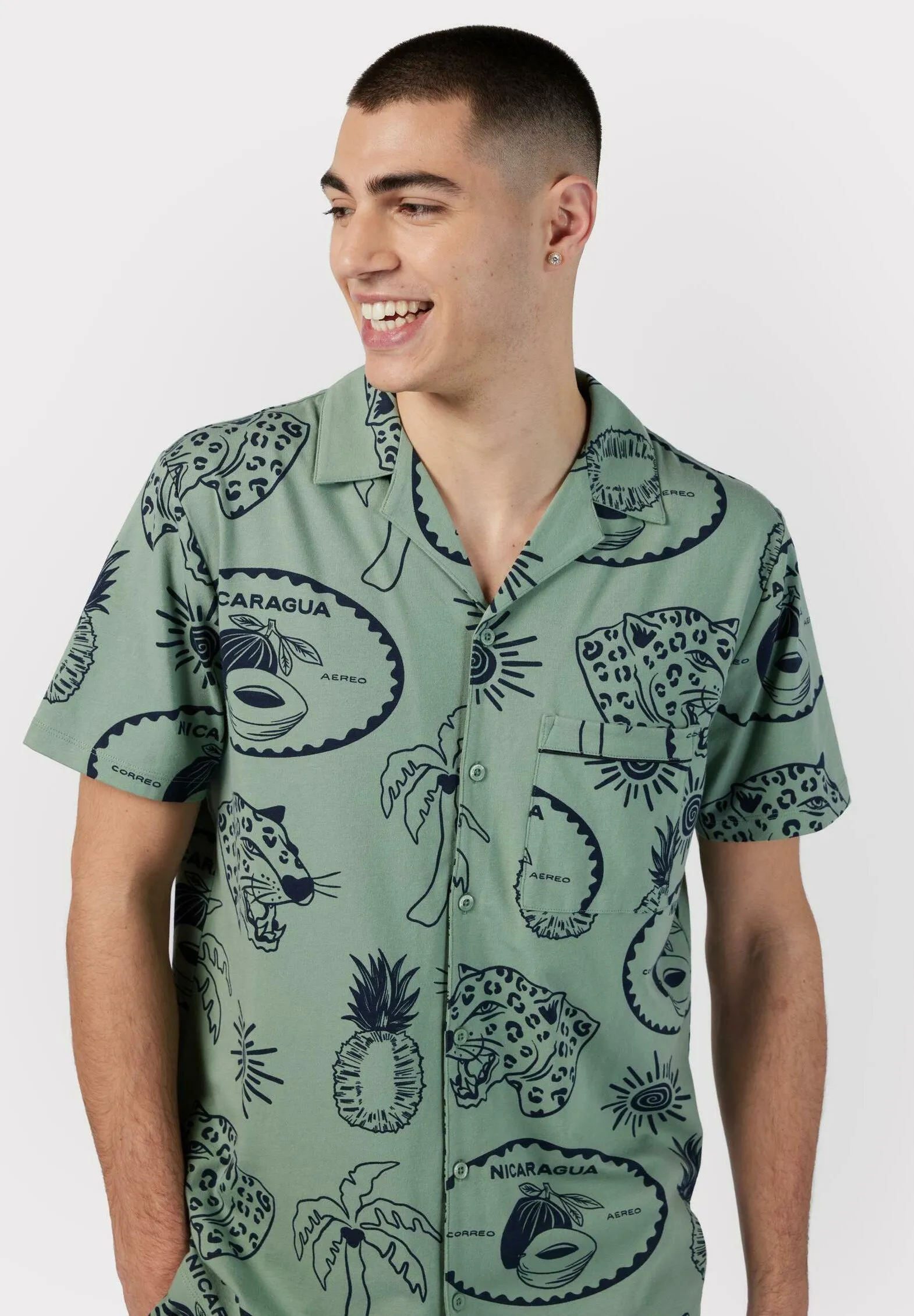 TROPICAL HOLIDAY PRINT SET - SAGE - Pigiama
